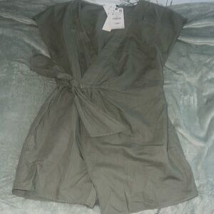 Zara green romper new.